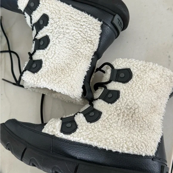 Sorel Women’s Explorer II Joan Boot. Size 7.5. Black/Sea Salt. - Picture 10 of 11